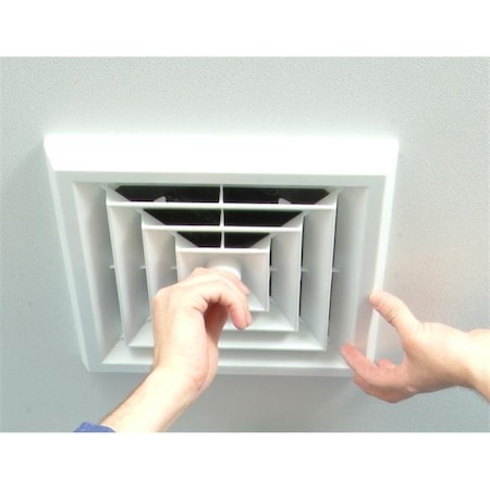 Havaco Quick Connect Havaco Quick Connect HT-GB-S1 White Square Ceiling Diffuser with 8 in. Boot HT-GB-S1